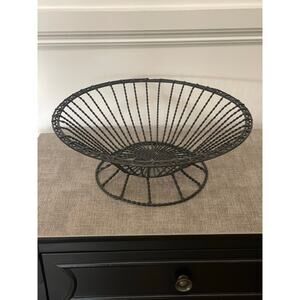 Black Metal footed basket
